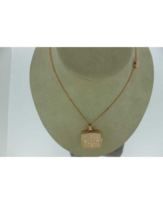 18k Rose Gold Diamond Locket Venetian Princess